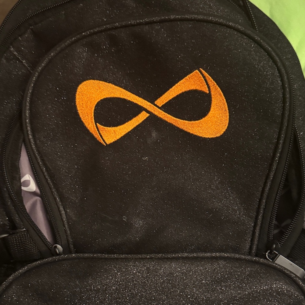 NFINITY Black Backpack with Orange Logo